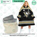 Pittsburgh Penguins logo Hoodie Blanket