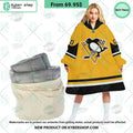Pittsburgh Penguins yellow Hoodie Blanket