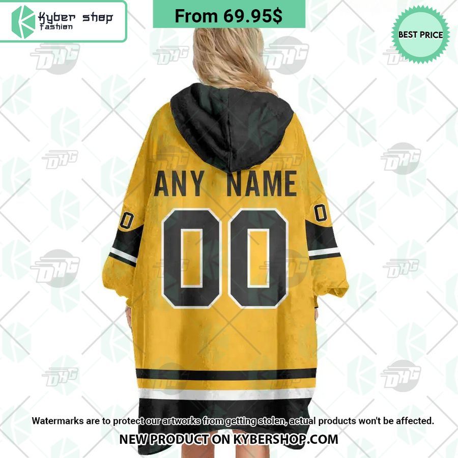 Pittsburgh Penguins yellow Hoodie Blanket