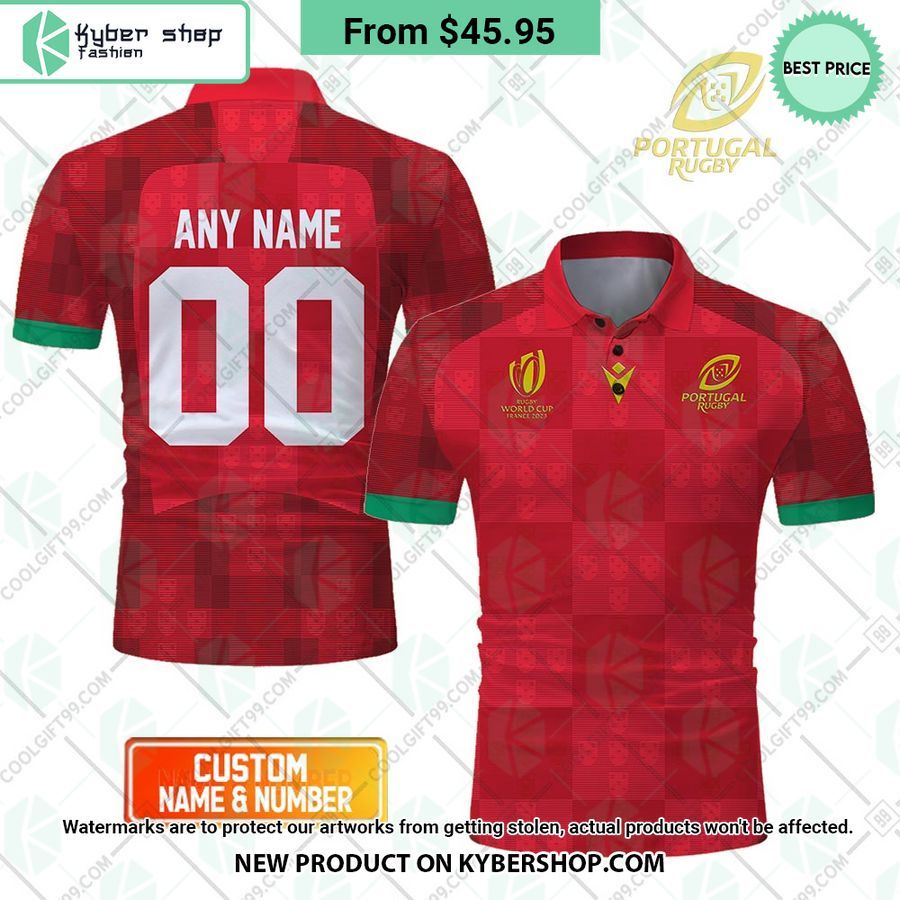 Portugal Rugby Home Jersey Rugby World Cup 2023 CUSTOM Polo Shirt