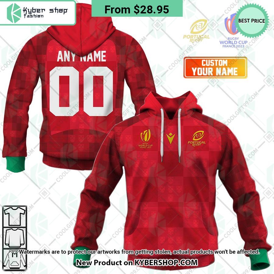 Portugal Rugby Home Jersey Rugby World Cup 2023 CUSTOM Hoodie