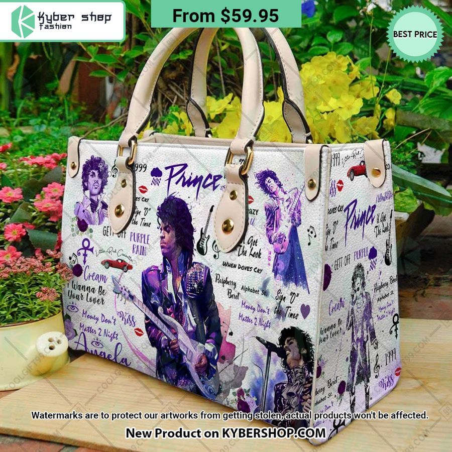 Prince Purple Rain Leather Handbag