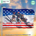 Pug Dalmatian Corgi US Flag