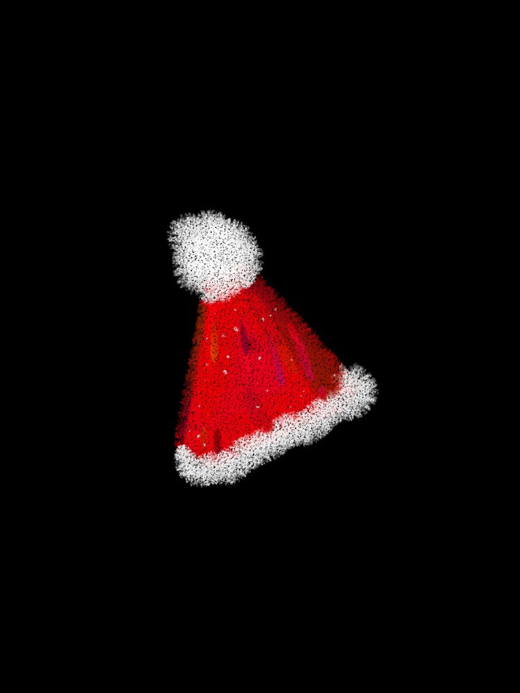 Cute Christmas Santa Hat Pattern & Illustration by VARSHΔ MIGHT