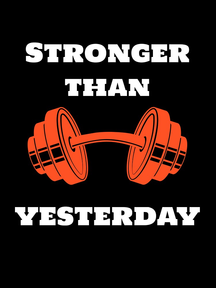 Stronger Than Yesterday Design by PucksPlace Unisex , , , Long Sleeve Tee