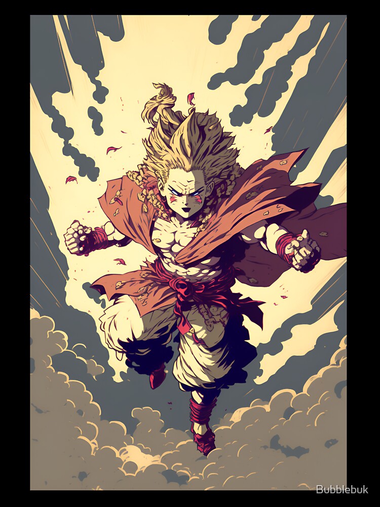 Anime Hero Monster Japanese Warrior by Bubblebuk Unisex , , , Long Sleeve Tee