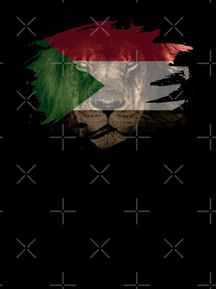 Sudan Flag & African Lion Picture   Sudanese Pride T Shirt by ockshirts
