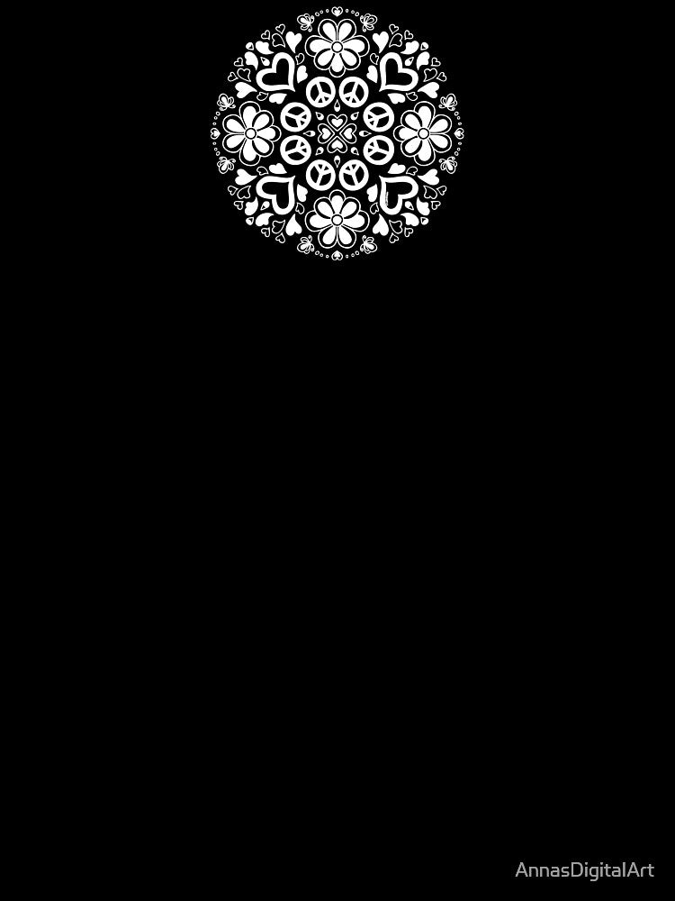 Peace and love collection (White mandala) by AnnasDigitalArt