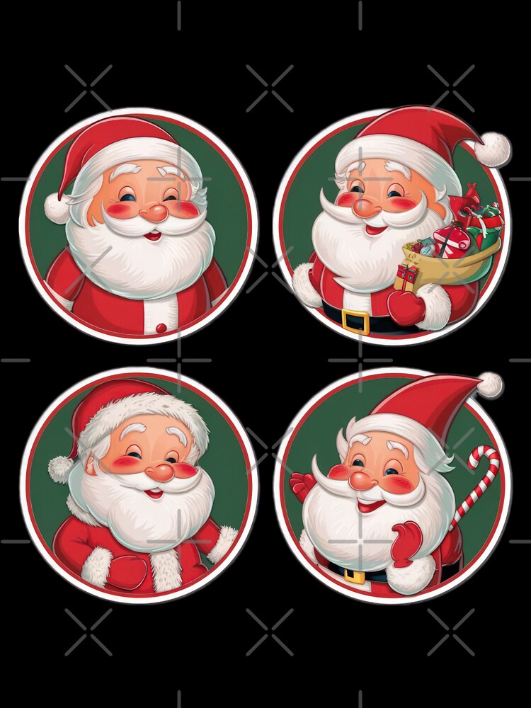 Christmas Funny Cute Santa Claus,Holiday Pattern,Christmas Pattern by Expressions-Sel