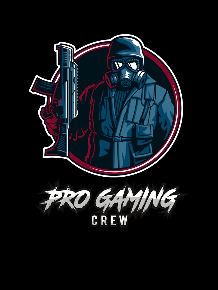 Pro Gaming Crew Gas Mask Gunner Streamer Gamer eSports by taaddison50 Unisex , , , Long Sleeve Tee