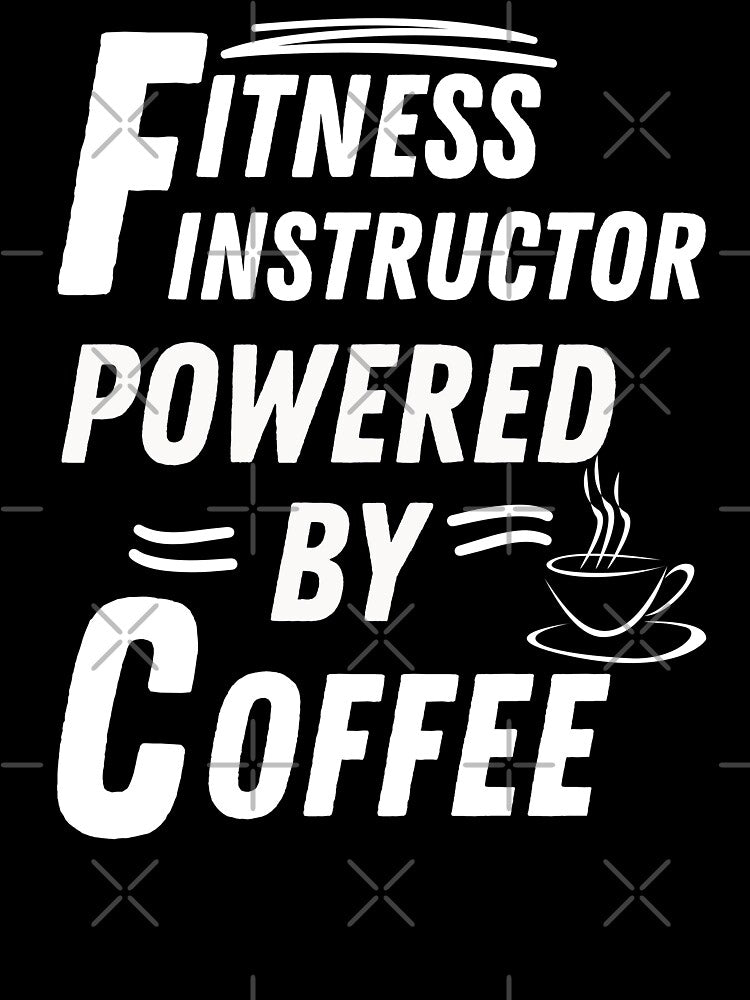 Fitness Instructor powered by coffee by annoying-shirts Unisex , , , Long Sleeve Tee