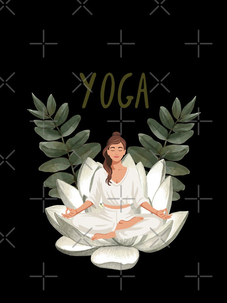 Lotus Yoga Pose Art by HBBS DESIGNS Unisex , , , Long Sleeve Tee