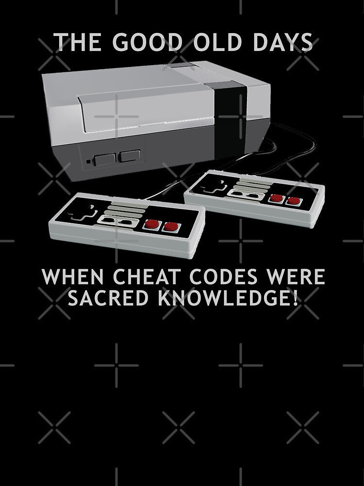 Retro gaming "The Good Old Days When Cheat Codes Were Sacred Knowledge!" by JDMTees Unisex , , , Long Sleeve Tee