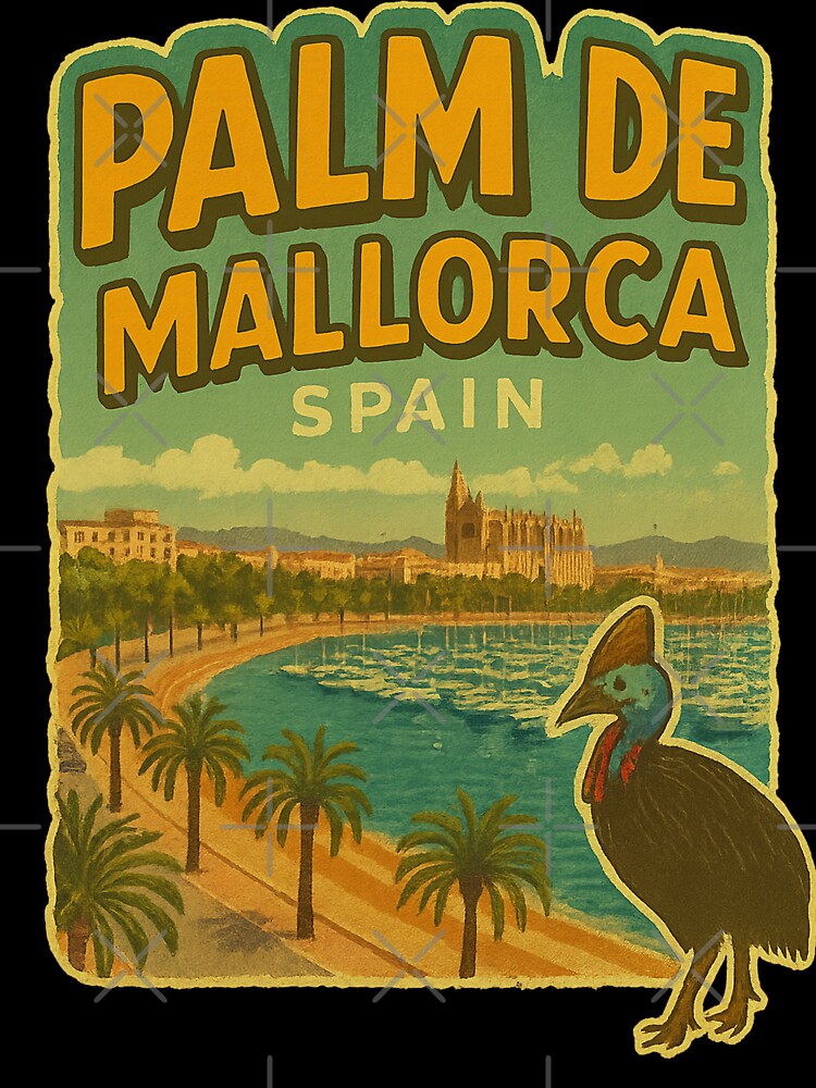 Palma Spain Travel Art by yunamaliskova Unisex , , , Long Sleeve Tee