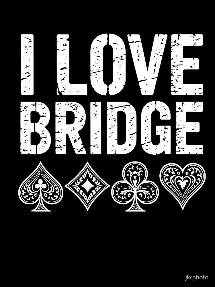 I Love Bridge Cards by jkrphoto Unisex , , , Long Sleeve Tee