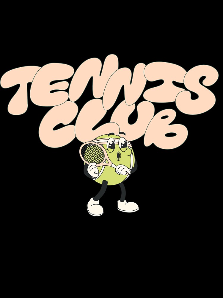 Tennis Club Mascot – Retro Cartoon Tennis Ball by FuelandFlow