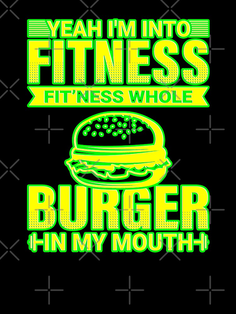 Funny Burger Lover Fitness #2 by creativerooney Unisex , , , Long Sleeve Tee