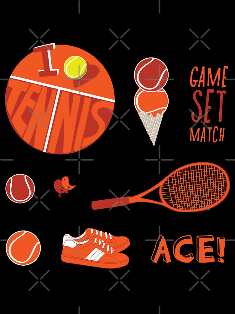 Orange Retro Tennis Sticker Pack by The-Goods