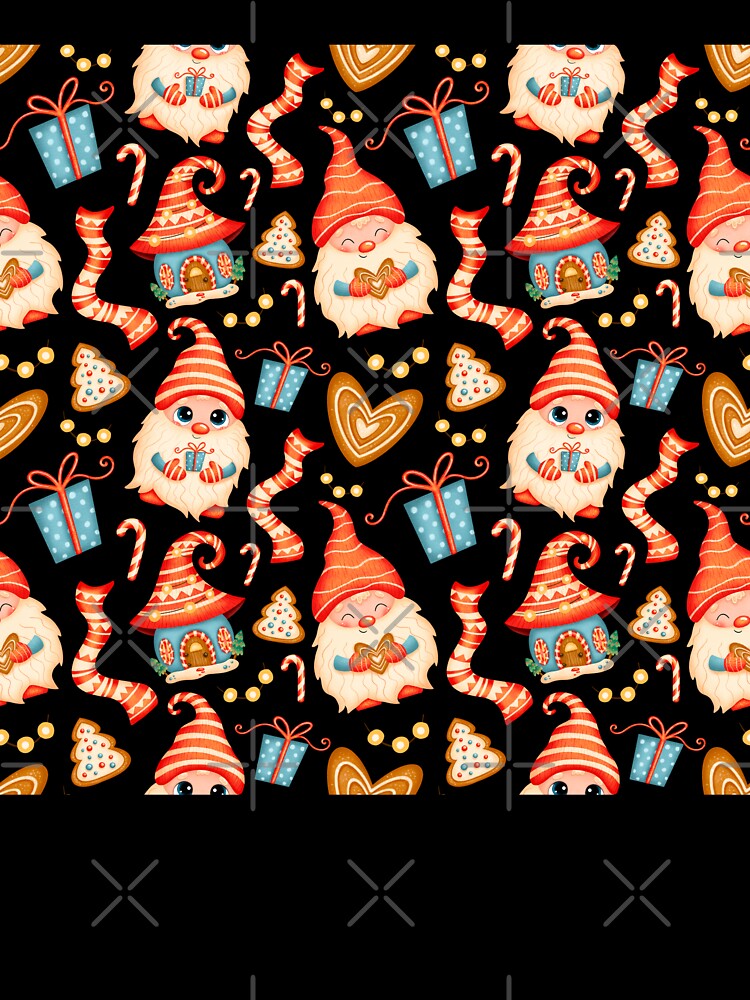 Cute Christmas Pattern - Gnome And Gingerbread Holiday Cookie by Vibbin4Life33
