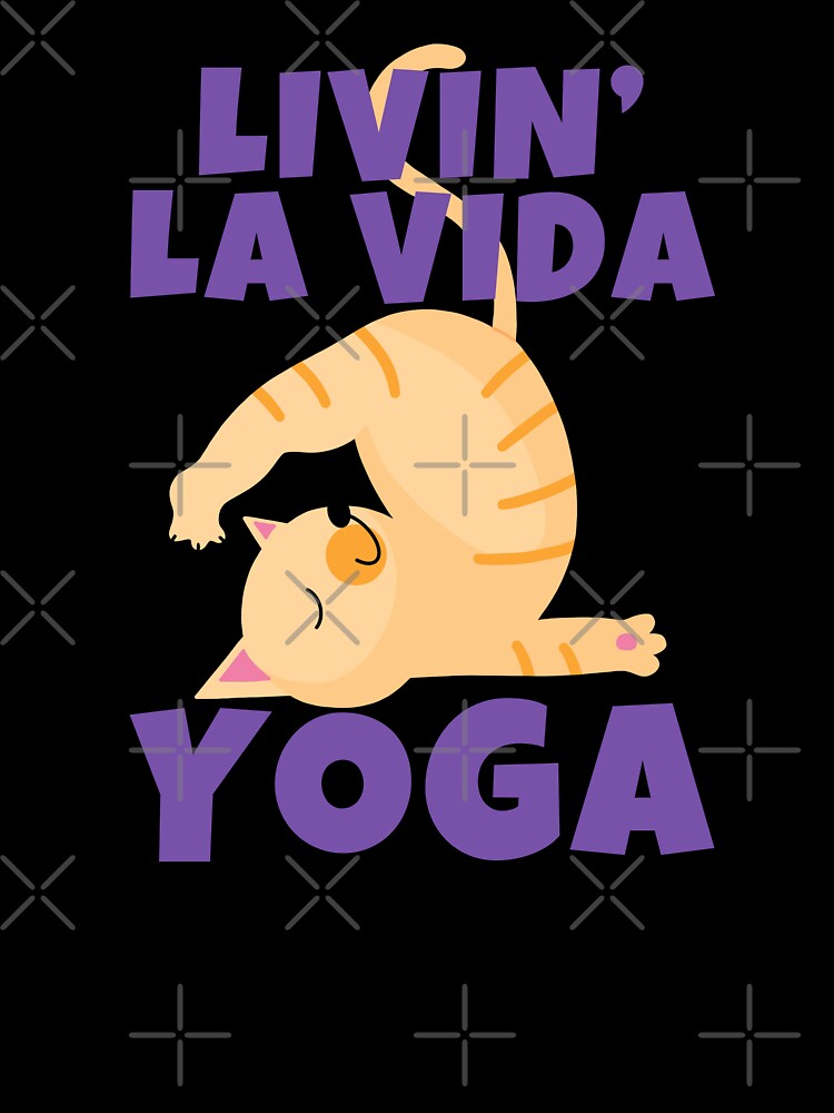 Livin' La Vida Yoga Cute Funny Cat by ricricswert Unisex , , , Long Sleeve Tee