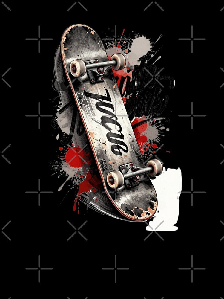 Urban Skateboard Ink Splash - Streetwear Graffiti Art by gokhanuzen