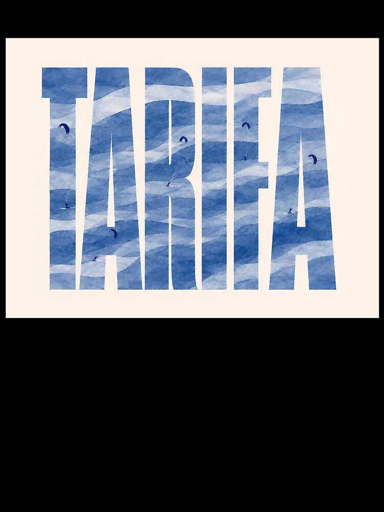 Tarifa Typography Coastal Beach Art Print by Islabonita.