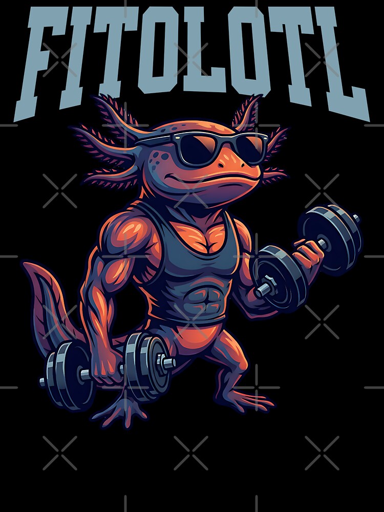 Fitolotl cool axolotl fitness design by ReneMM Unisex , , , Long Sleeve Tee