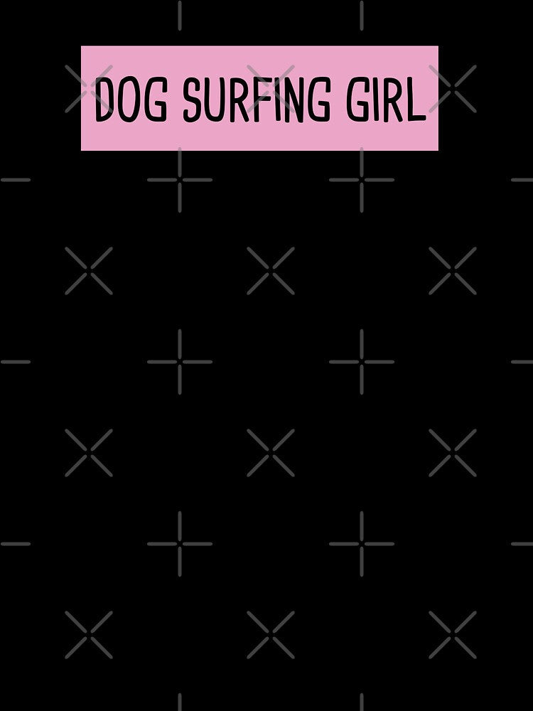 Dog Surfing Girl by orlumbuspirate Unisex , , , Long Sleeve Tee
