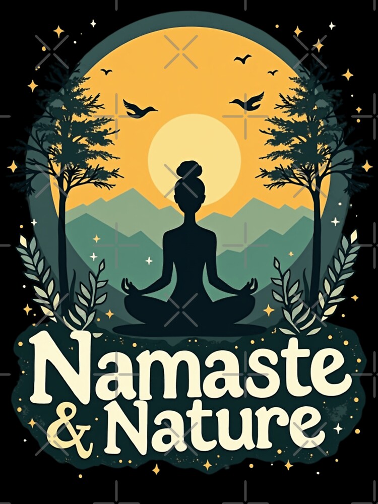 Namaste & Nature by PerkzPrints Unisex , , , Long Sleeve Tee