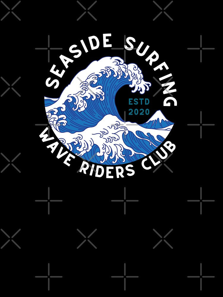 Vintage Art Seaside Surfing Wave Riders Club by FrescoNat Unisex , , , Long Sleeve Tee