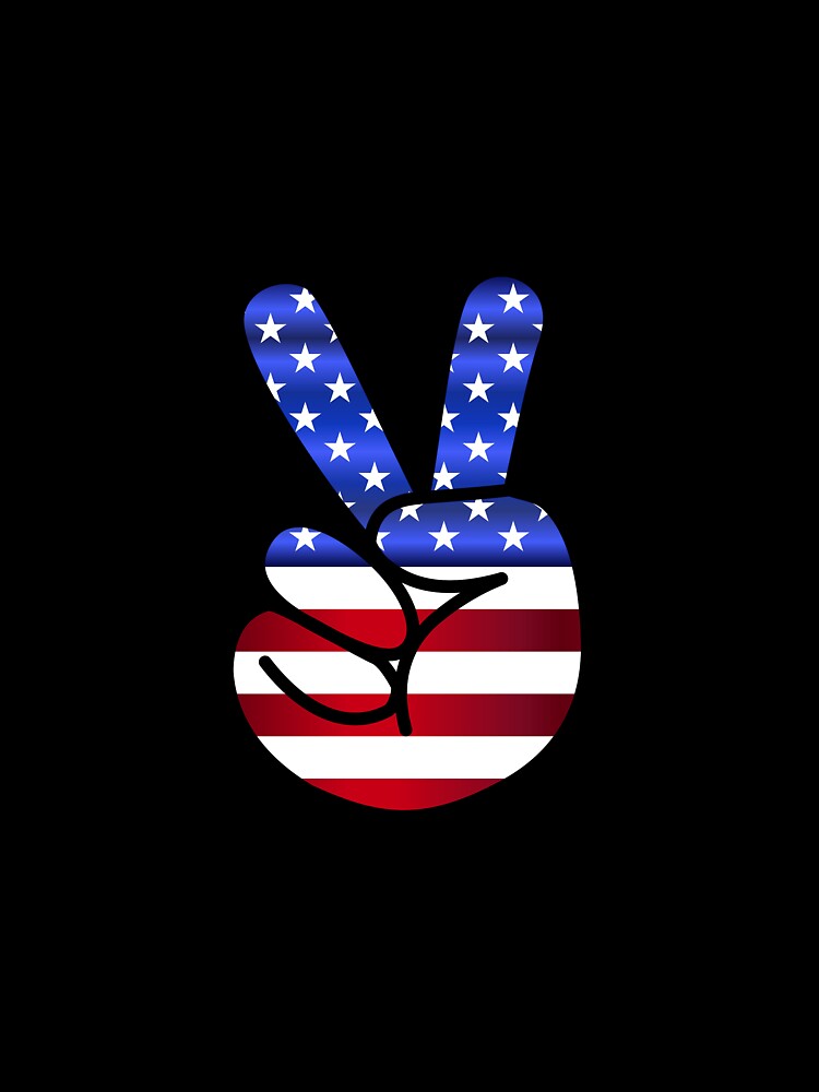 Copy of Patiot peace fingers in blue by saposzer
