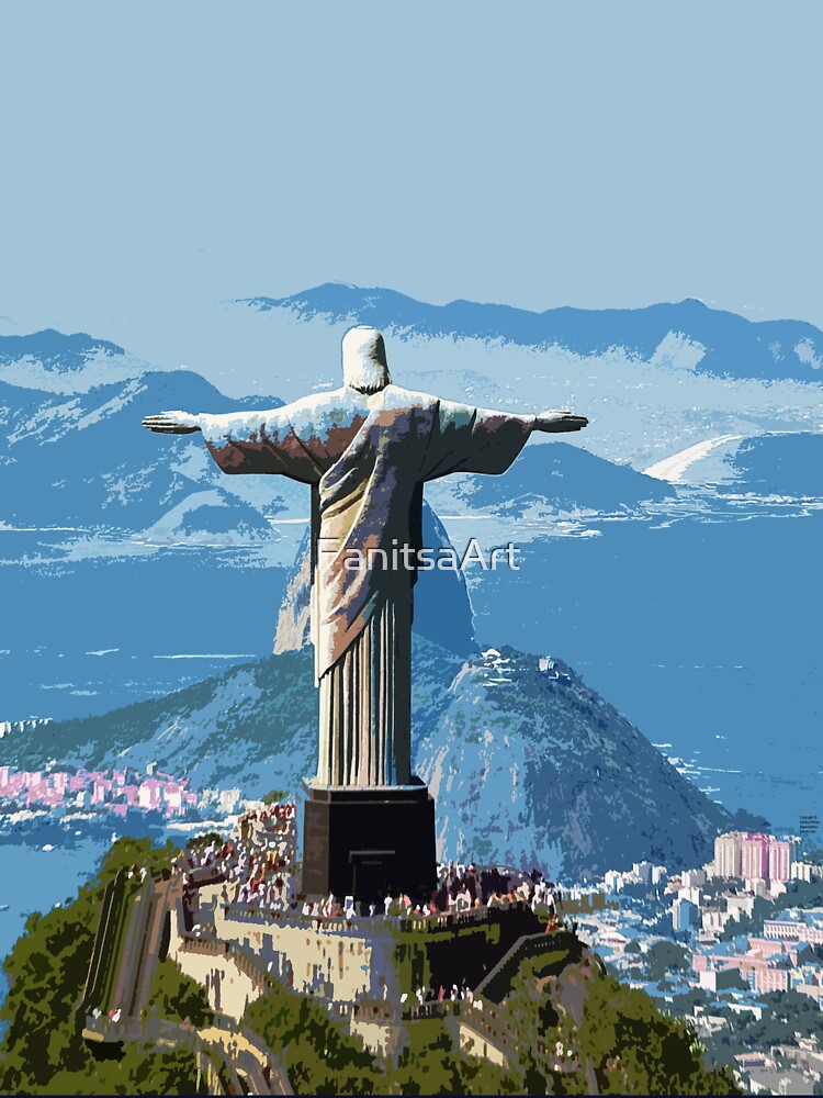 Travel Posters_Visit Rio de Janeiro_Bazil. by FanitsaArt Unisex , , , Long Sleeve Tee