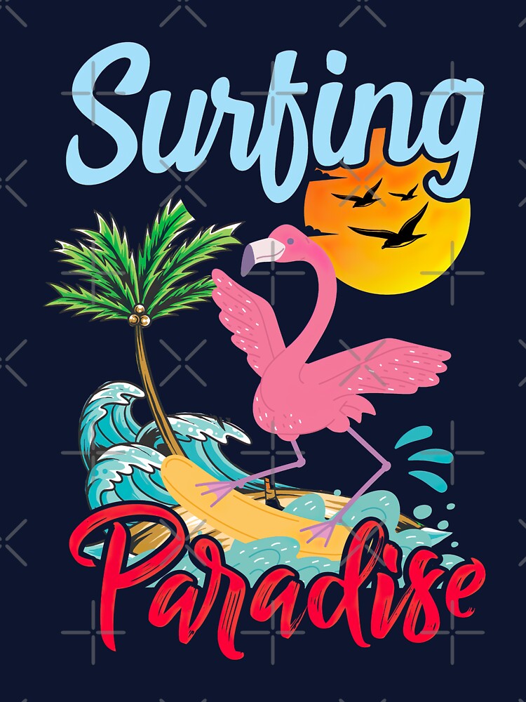 Surfing Paradise: Riding the Waves of Bliss by arikanertug Unisex , , , Long Sleeve Tee