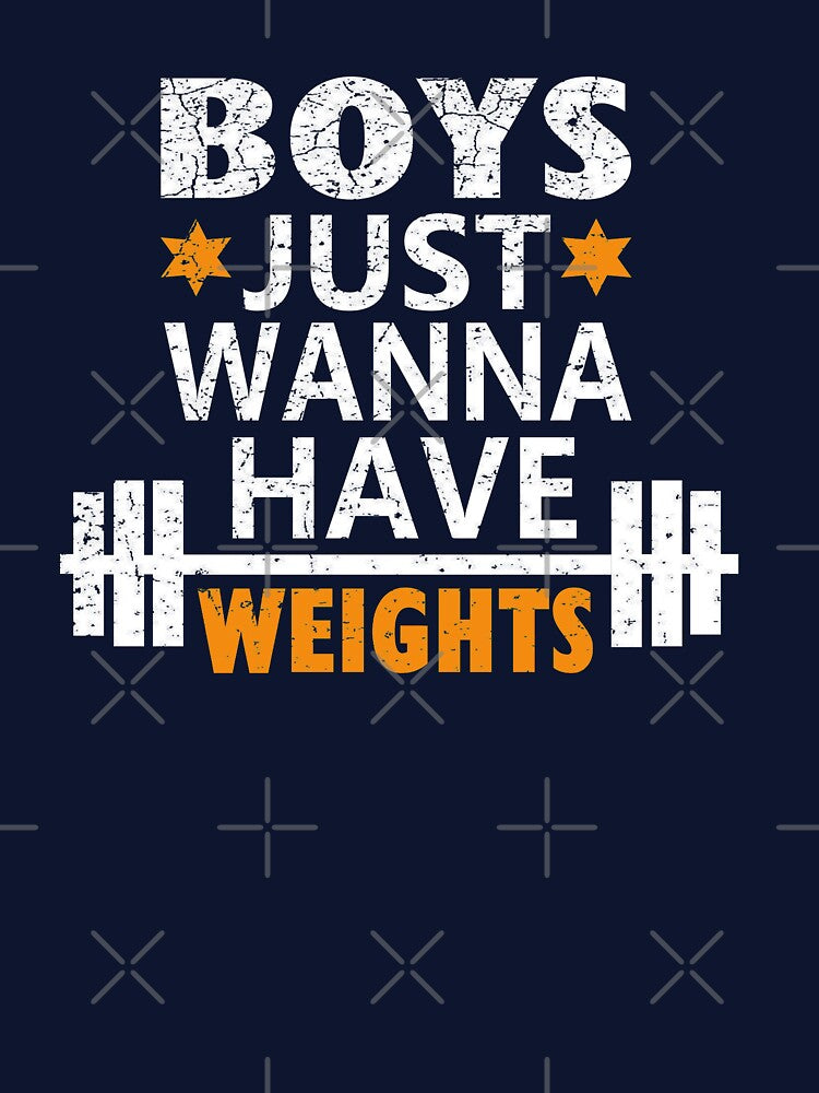 Boys Just Wanna Have Weights Motivation Shirt by Graphroad Unisex , , , Long Sleeve Tee