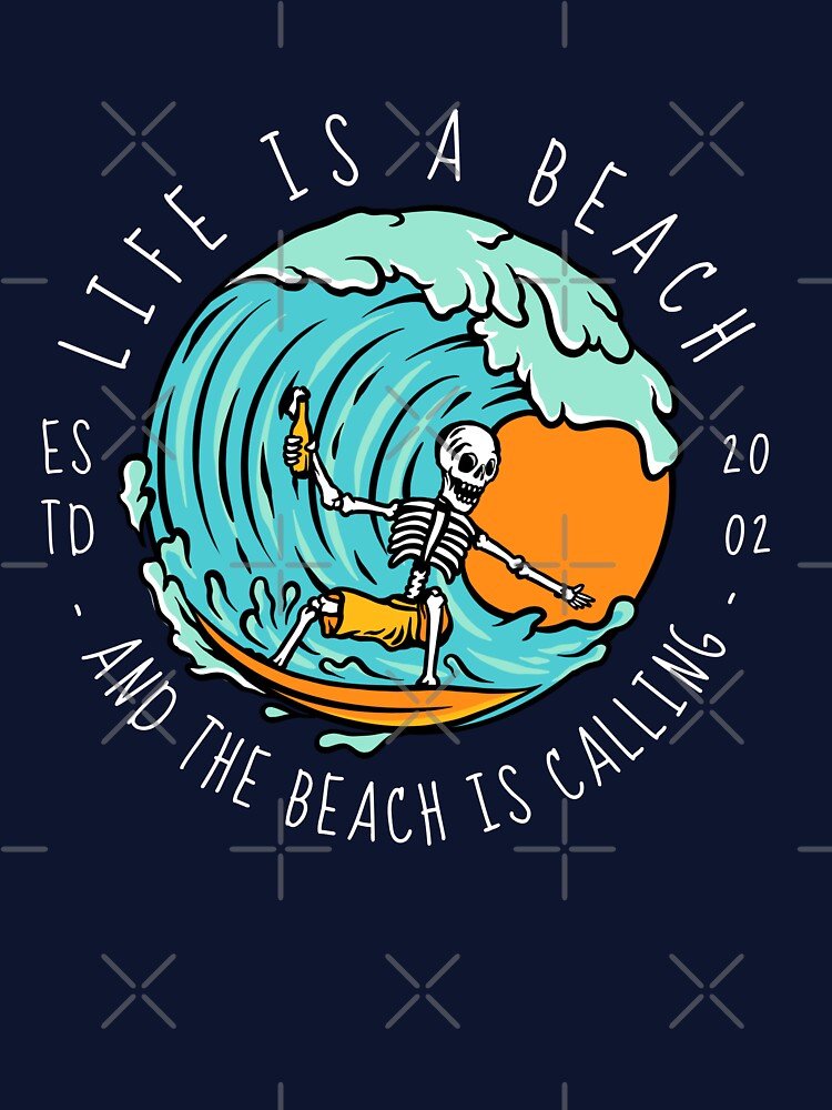 Life is a Beach And The Beach Is Calling by FrescoNat Unisex , , , Long Sleeve Tee