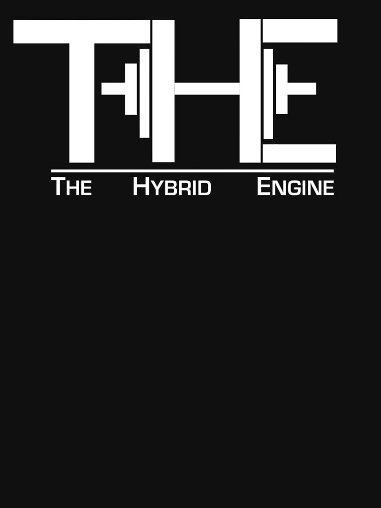 The Hybrid Engine White Lettering by TheHybridEngine Unisex , , , Long Sleeve Tee