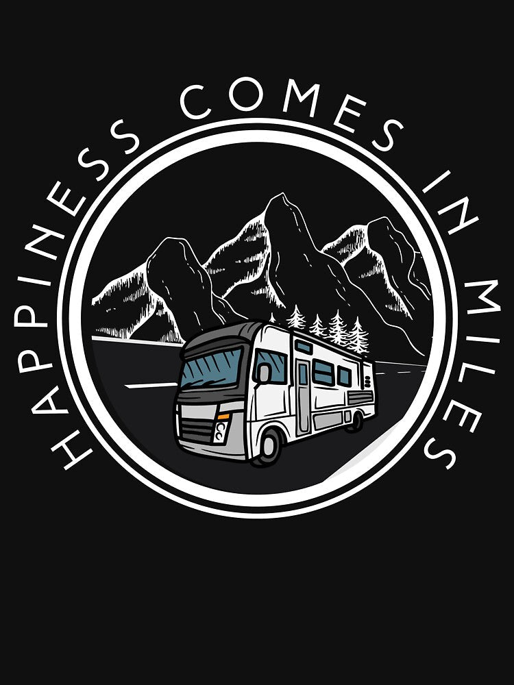Happiness Comes in Miles by L00king4America Unisex , , , Long Sleeve Tee