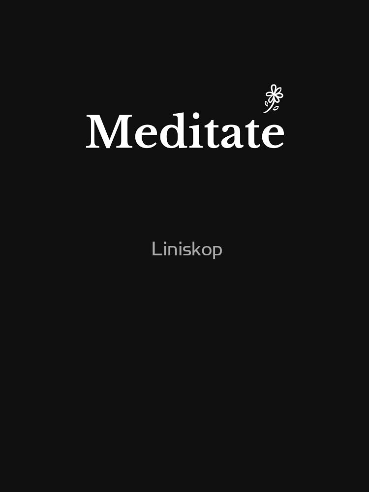 Meditate - Yoga Design by Liniskop Unisex , , , Long Sleeve Tee