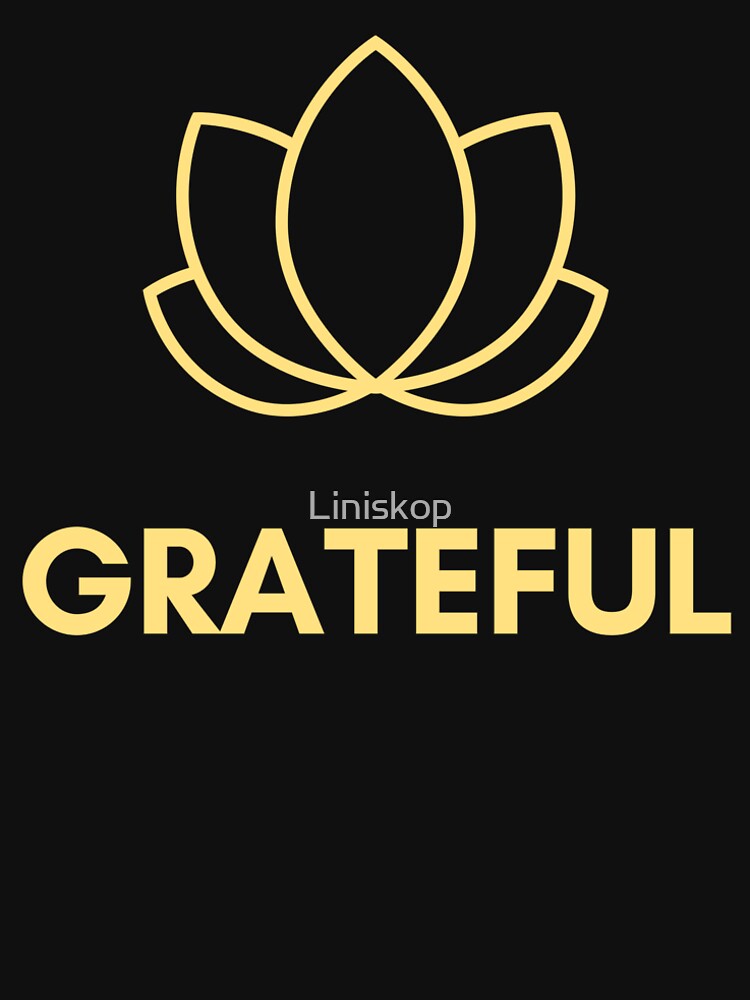 Grateful Yoga Lotus Design by Liniskop Unisex , , , Long Sleeve Tee