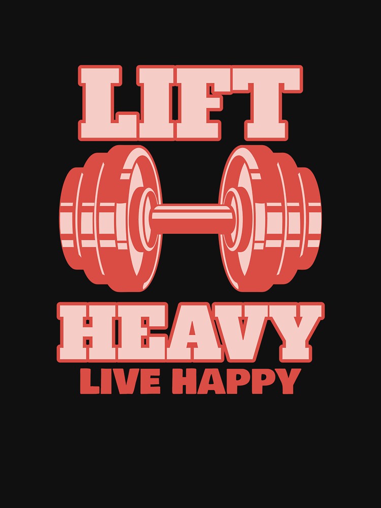 Lift Heavy Live Happy by PucksPlace Unisex , , , Long Sleeve Tee