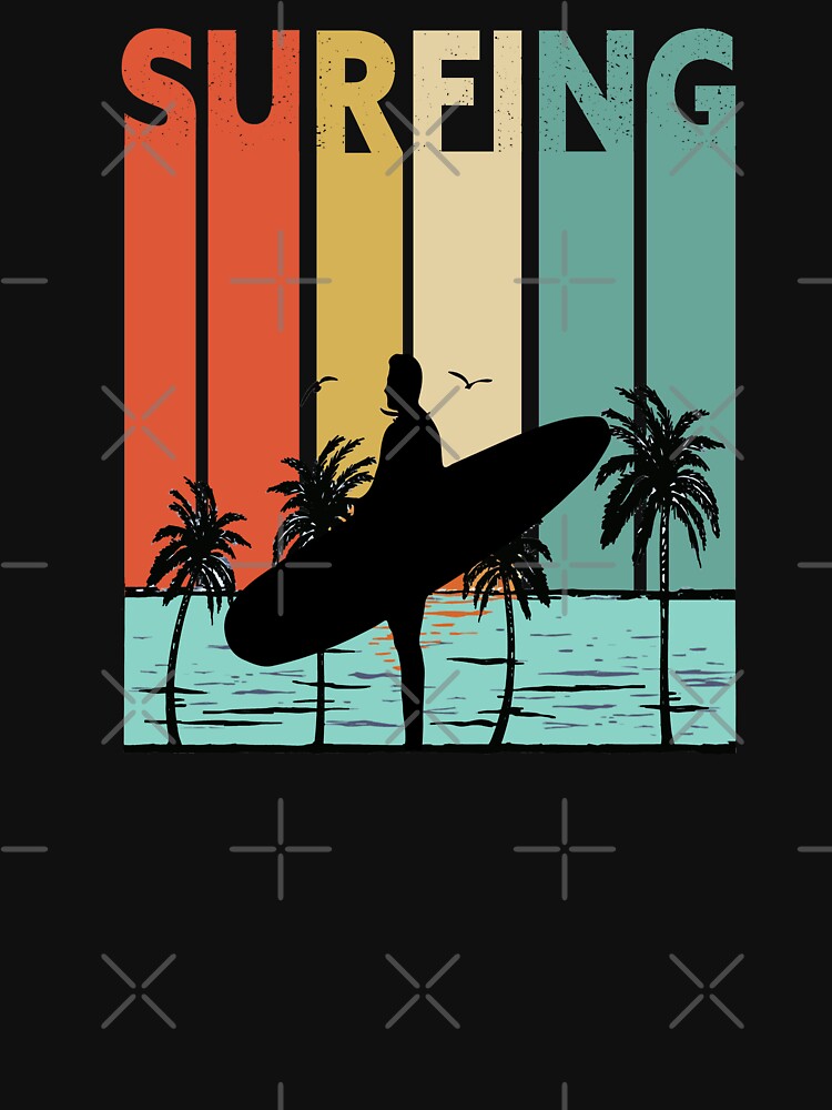 surfing lovers by virilamissa Unisex , , , Long Sleeve Tee
