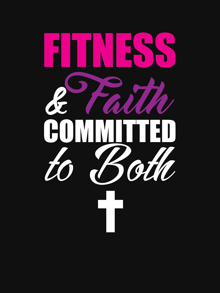 Fitness and Faith Committed to Both Married Gym Jesus Tee by shoutoutshirtco Unisex , , , Long Sleeve Tee
