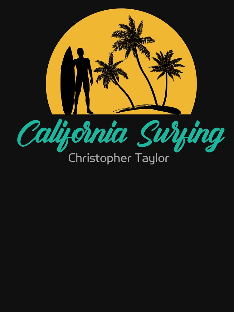 California Surfing For Life by Christopher Taylor Unisex , , , Long Sleeve Tee