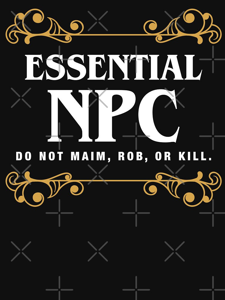 Essential NPC Non-Playable Character Gaming by pixeptional Unisex , , , Long Sleeve Tee