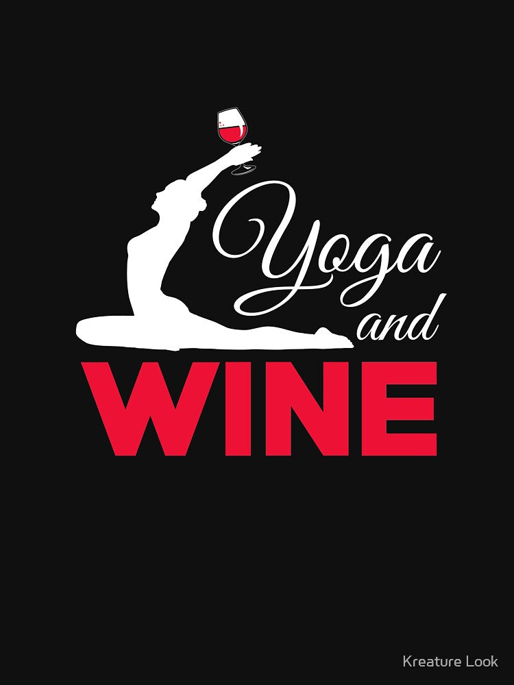 Yoga and Wine | yoga shirt | yoga gifts | yoga teacher shirt | yoga women | yoga instructor | yoga mom | yoga women | yoga kids | yoga addict by Kreature Look