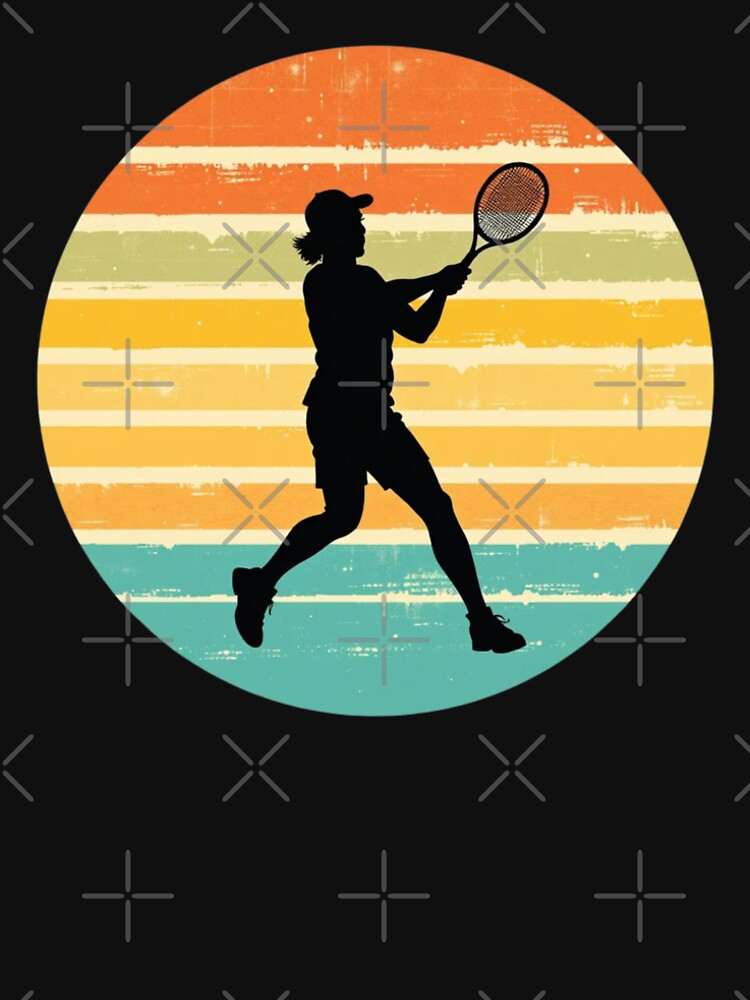 Vintage Tennis Player Retro Sunset Vibes by Kia Blaze