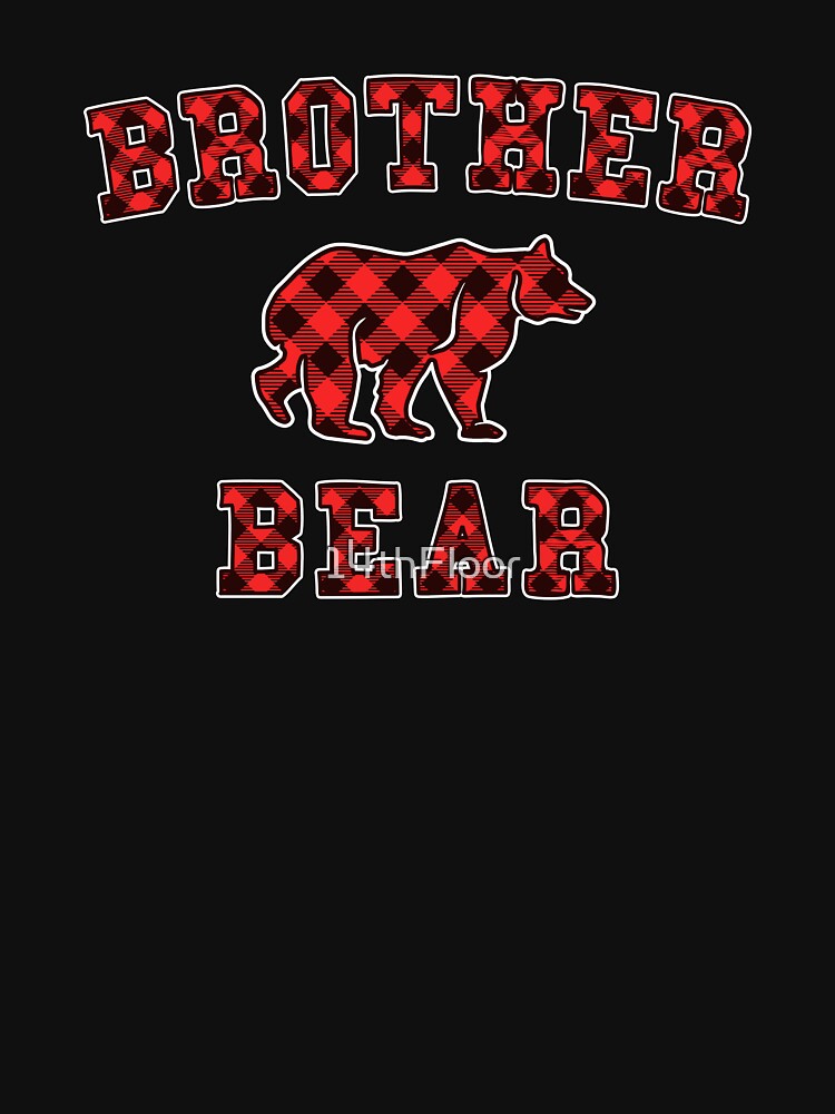 Brother Bear Red Buffalo Plaid Matching Family Christmas by 14thFloor