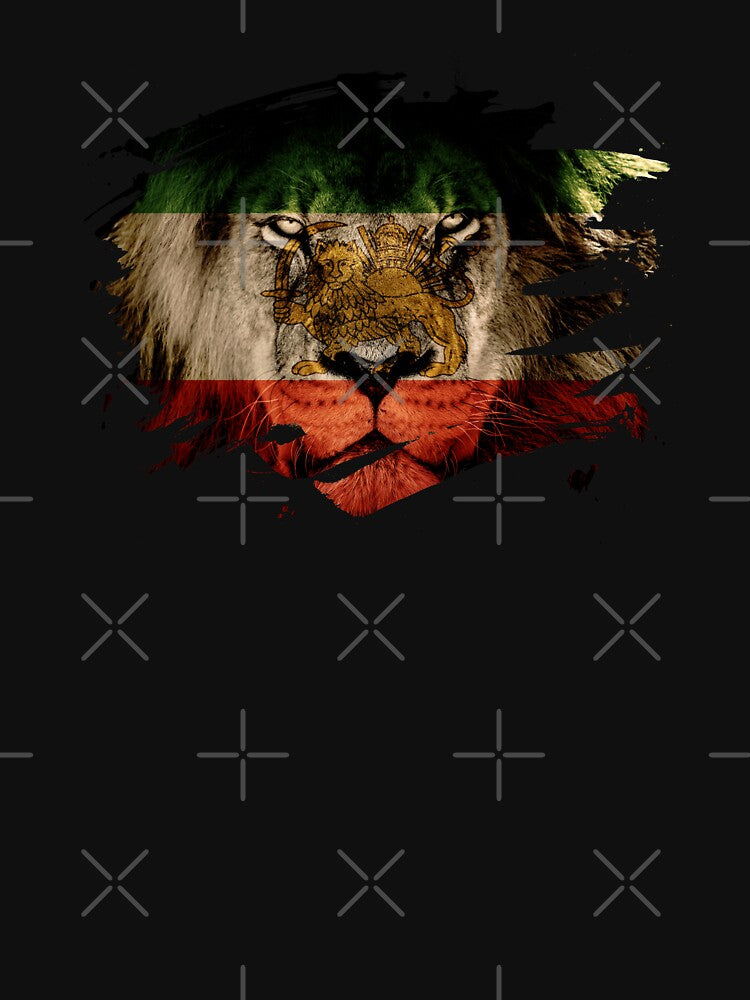 Persia Flag & African Lion Picture   Persian Pride T Shirt by ockshirts