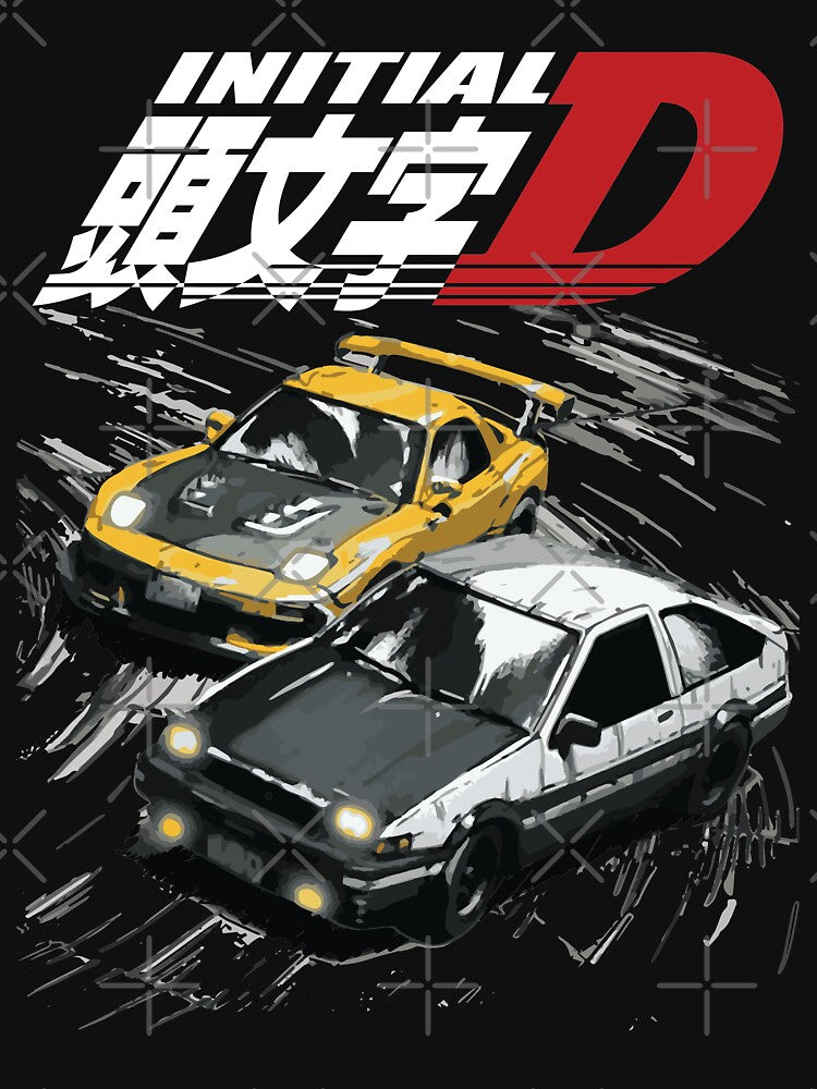 Mountain Drift Racing Initial D Tandems AE86 vs FD rx-7 by cowtownCOWBOY Unisex , , , Long Sleeve Tee