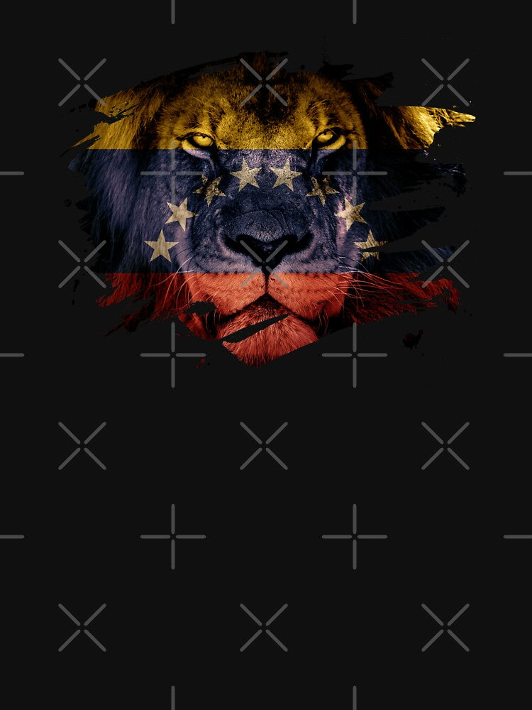Venezuela Flag & African Lion Picture   Venezuelan Pride T Shirt by ockshirts